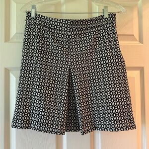 Black and White Patterned Mini Skirt
